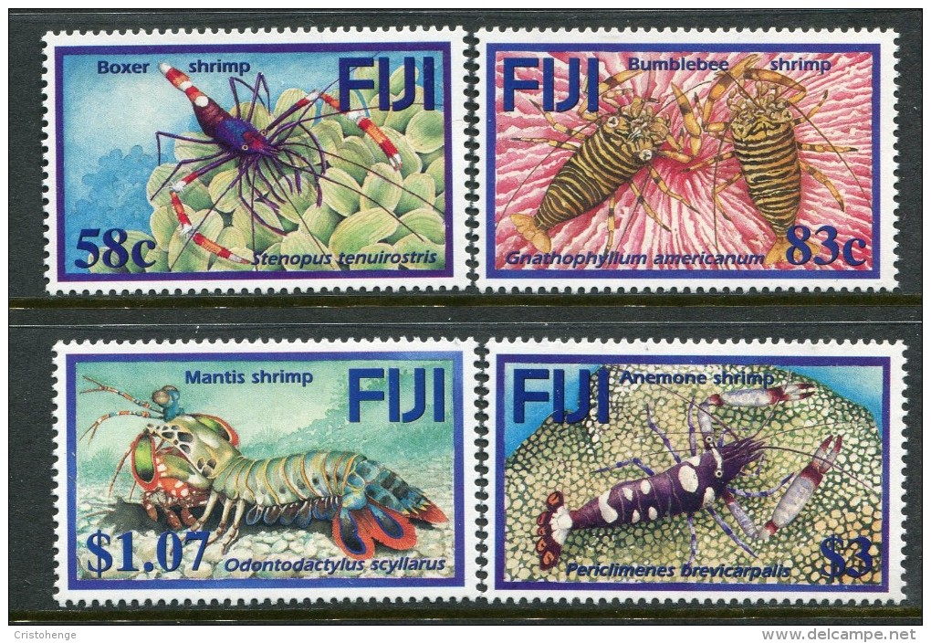 Fiji 2004 Coral Reef Shrimps Set MNH - Fiji (1970-...)