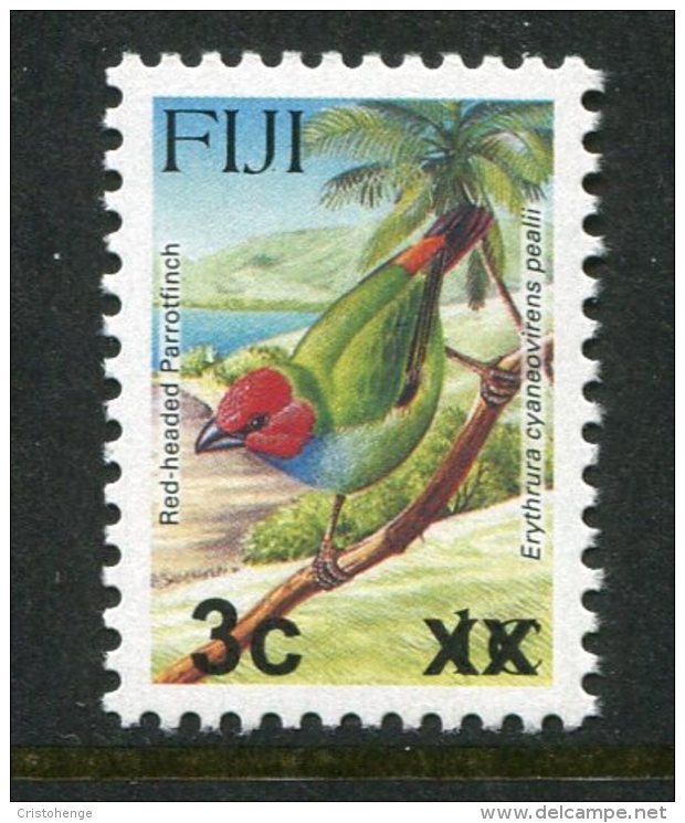 Fiji 2006-13 Birds Surcharges - 3c On 1c Red-headed Parrot Finch MNH - Fiji (1970-...)