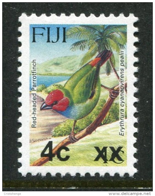 Fiji 2006-13 Birds Surcharges - 4c On 1c Red-headed Parrot Finch MNH - Fiji (1970-...)