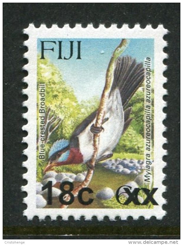 Fiji 2006-13 Birds Surcharges - 18c On 6c Blue-headed Flycatcher MNH - Fiji (1970-...)