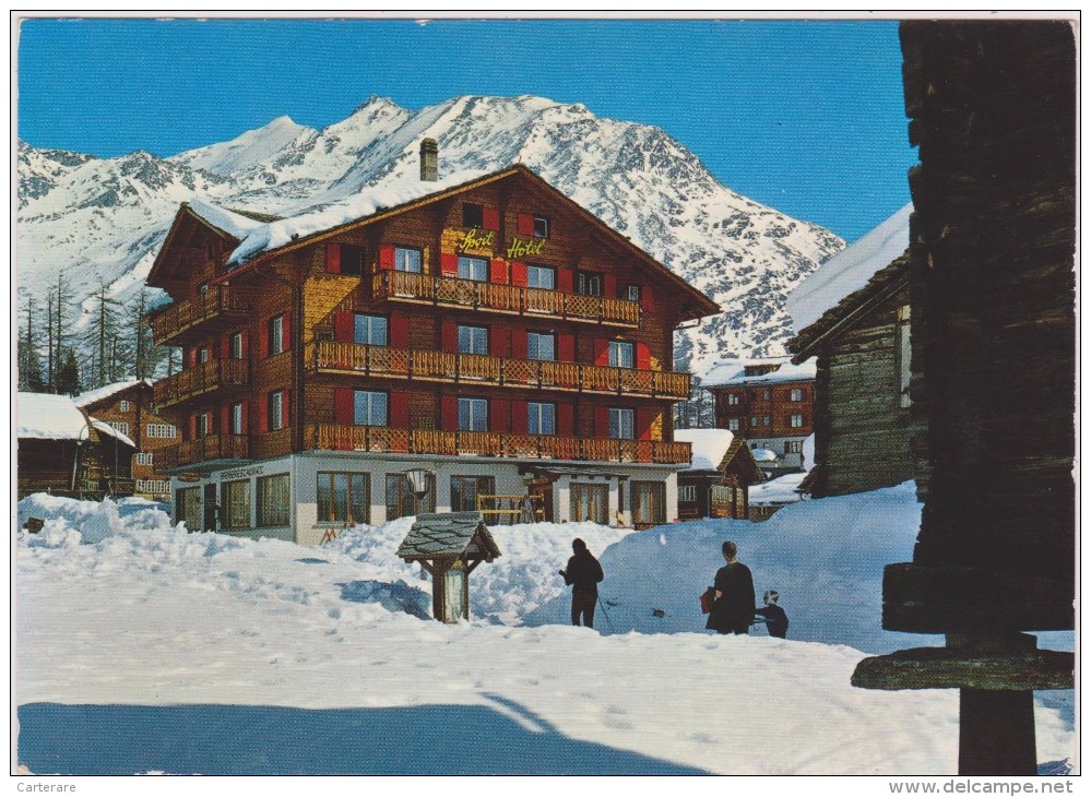 SUISSE,HELVETIA,SWISS,SWITZERLAND,SVIZZERA,SCHWEIZ,VALAIS,SAAS FEE,VIEGE,HOTEL,SKIEUR - Saas-Fee