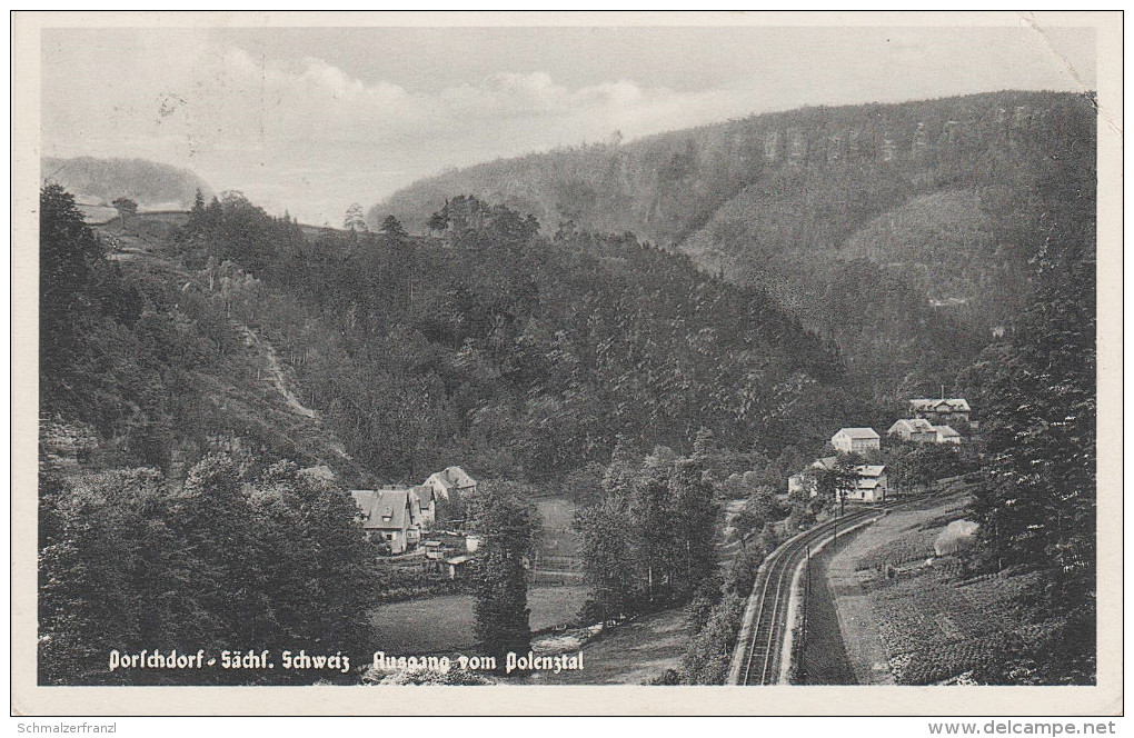 AK Porschdorf Bahnhof Eisenbahn Sebnitztalbahn Bei Rathmannsdorf Gossdorf Kohlmühle Sebnitz Schandau Sächsische Schweiz - Rathmannsdorf (Sachsen)