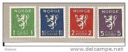 Nor Mi.nr.207-10- NORWEGEN - / Wappenlöwe 1940 ** - Neufs