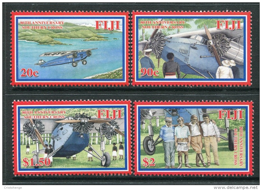 Fiji 2008 80th Anniversary Of First Flight Across The Pacific Set MNH - Fiji (1970-...)