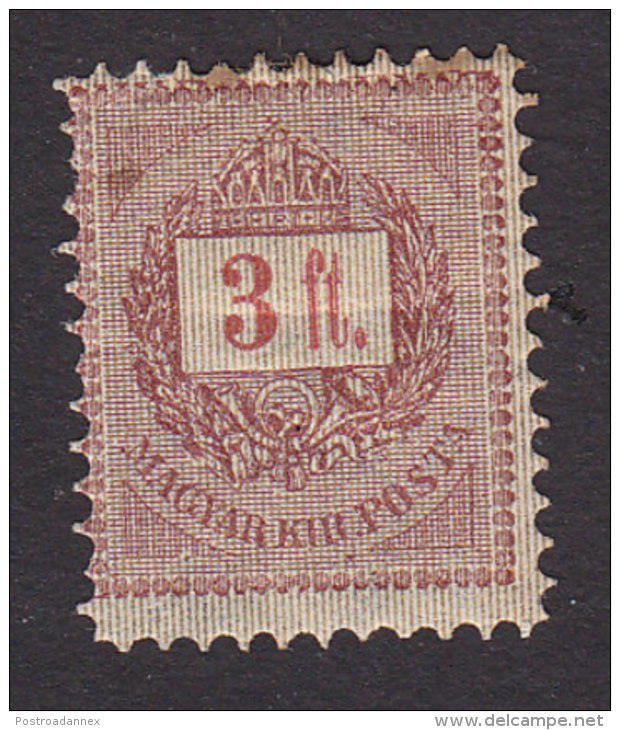 Hungary, Scott #35, Mint Hinged, Crown Of St Stephen, Issued 1888 - Neufs