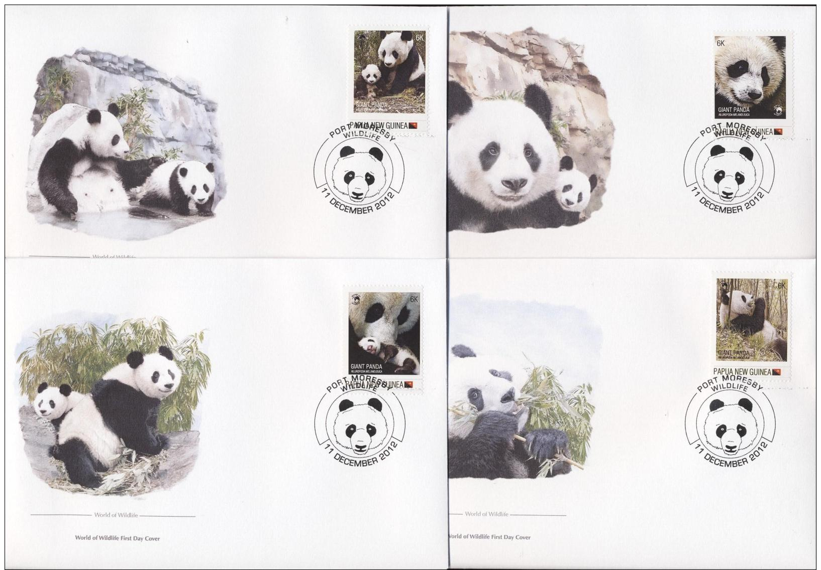 Papua New Guinea 2012 - Cover: FDC - Giantpanda, WWF - Autres & Non Classés