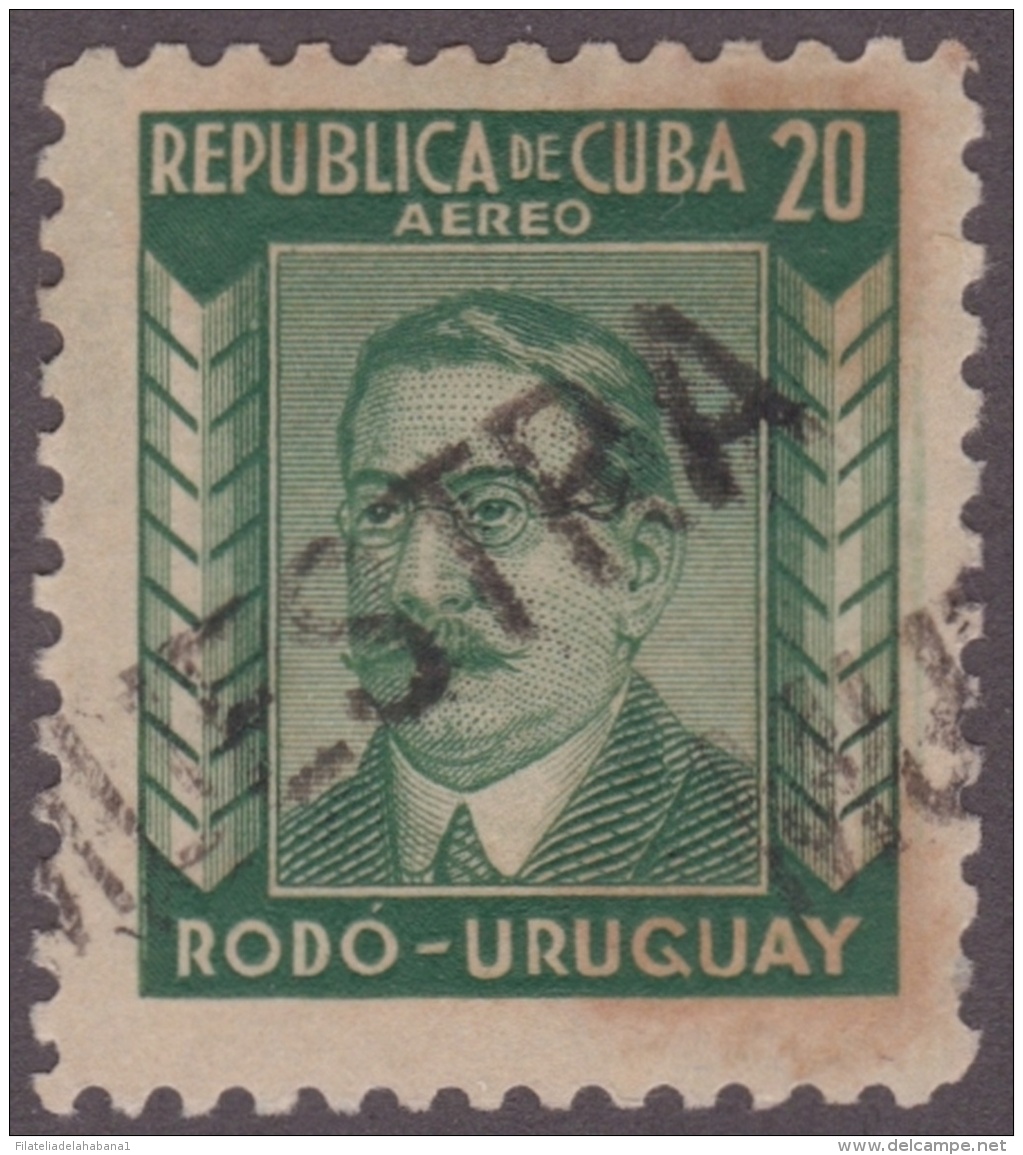 1937-262 CUBA REPUBLICA. 1937. Ed.320. 20c ESCRITORES Y ARTISTAS. URUGUAY MUESTRA ESPECIMEN. RODO. - Neufs