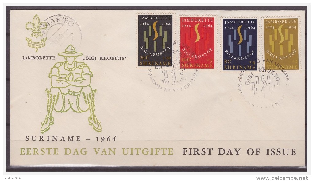 Surinam / Suriname 1964 FDC 31-1M Jamborette Jamboree Scouting Boy-scout - Surinam ... - 1975