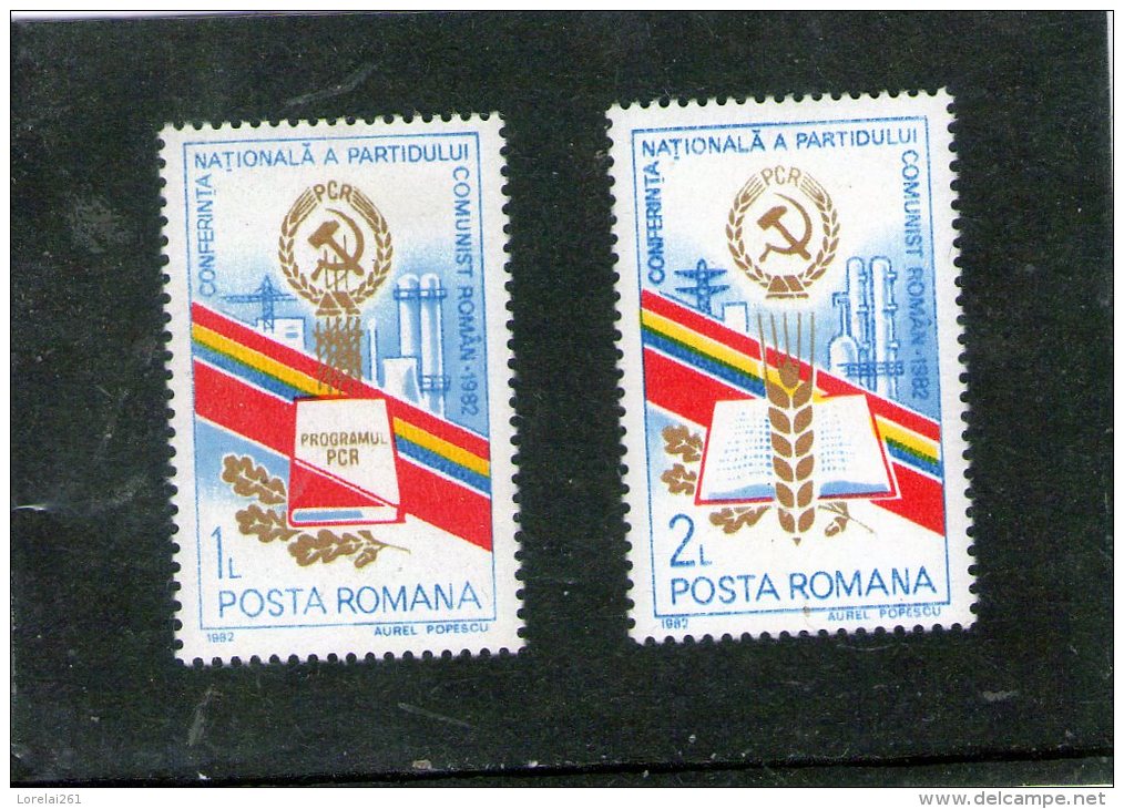 1982 -  Conference Du Parti Communiste Mi 3913/3914 Et Yv 3412/3413 MNH - Ungebraucht