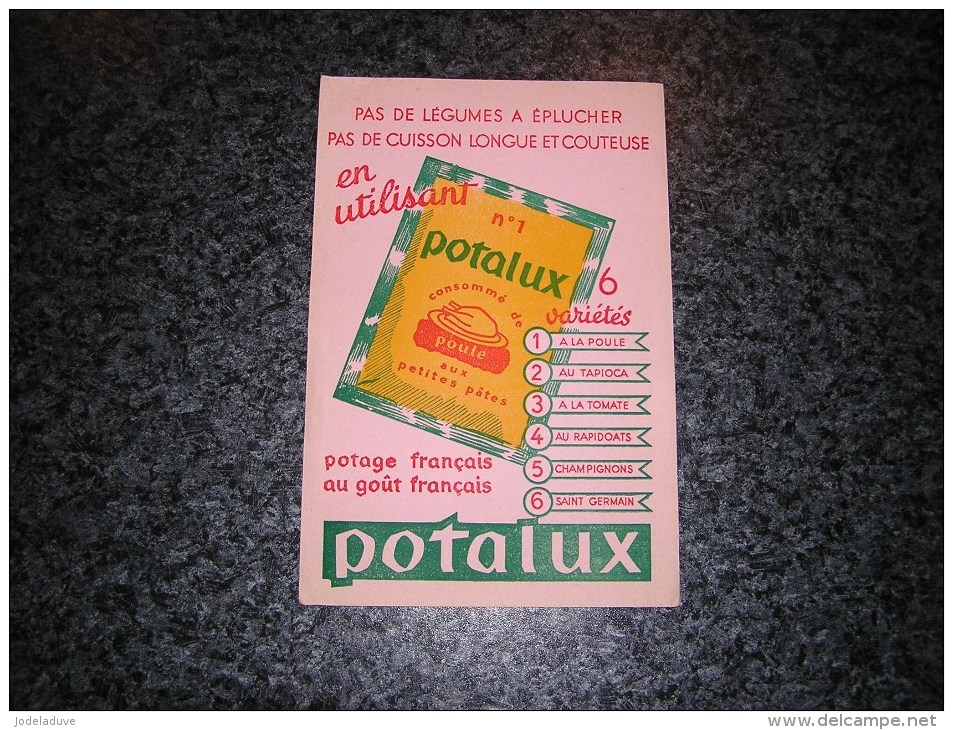 PAPIER BUVARD Potage Français Potalux  Publicité Publicitaire Produits Alimentaires France - Potages & Sauces