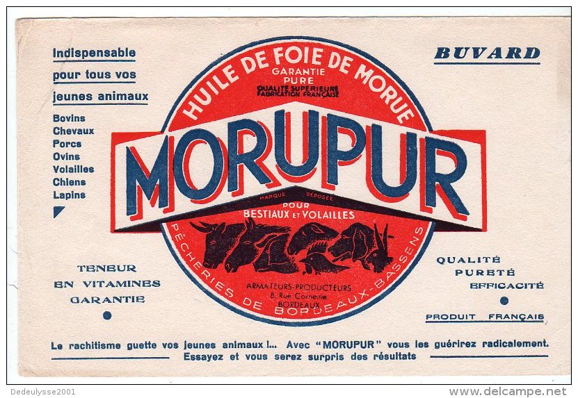 Juil16    75609       Buvard    Morupur    Huile De Morue - Agricultura