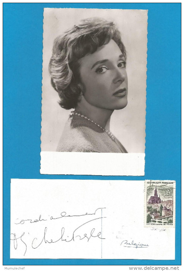 (A241) Signature / Dédicace / Autographe Original De Micheline Presle , Actrice + Carte Photo - Autres & Non Classés