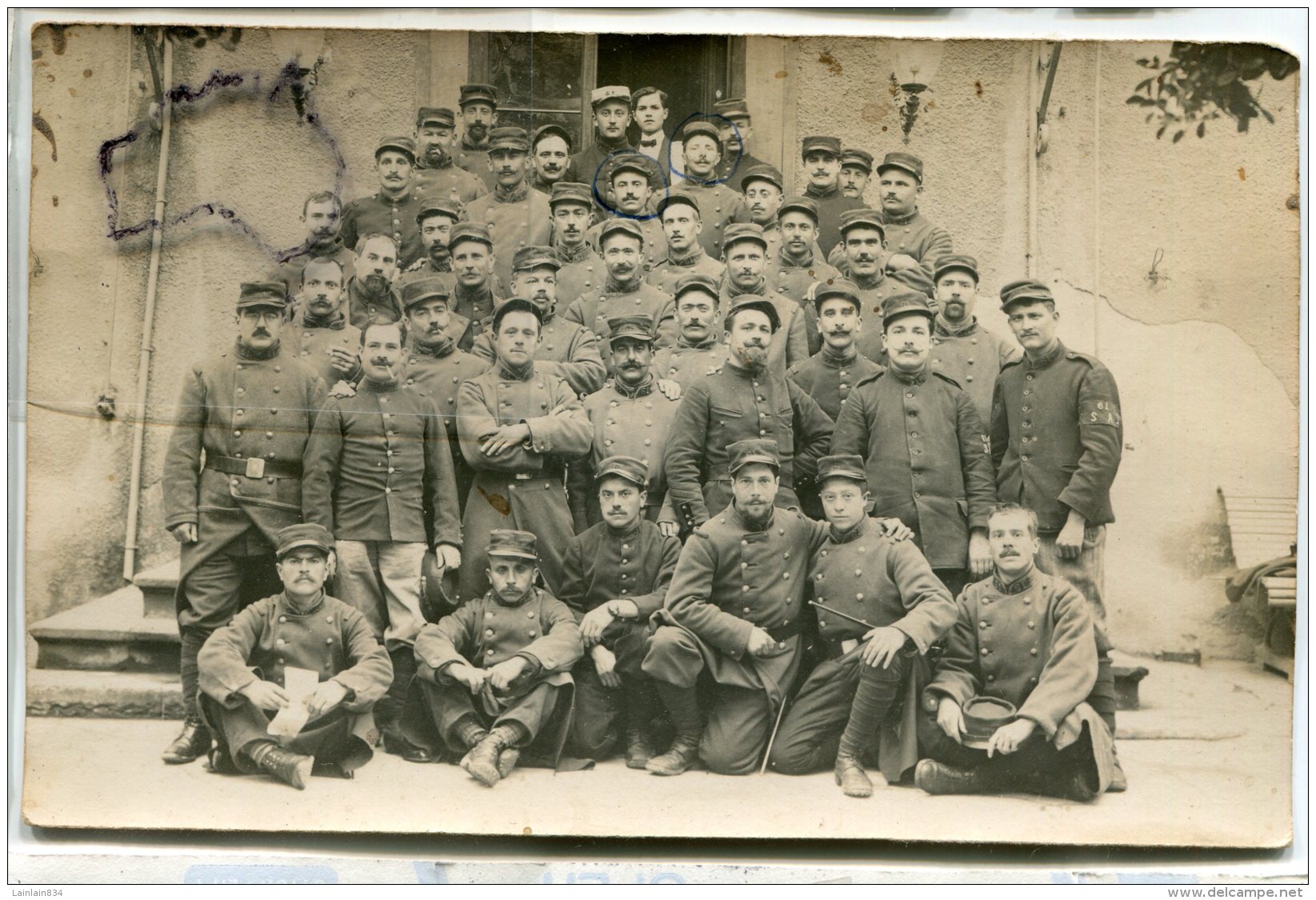 - Carte Photo, Privas , Soldats Du 61 éme Régiment D'Infanterie, 15 éme CA, Rare, BE, Scans. - Regimente