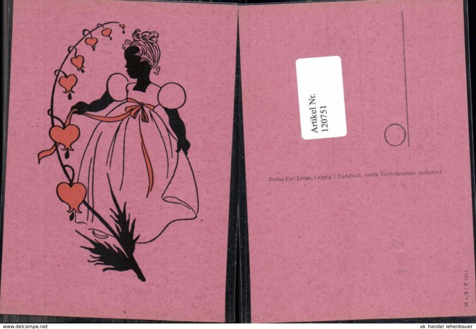 120751,Scherenschnitt Silhouette M&auml;dchen Kleid Herzen Blumen - Silhouettes