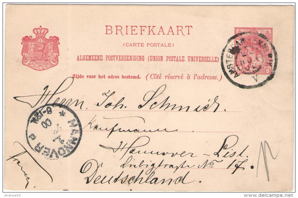 OLANDA - NEDERLAND - Paesi Bassi - 1900 - 5 Cent - Carte Postale - Postal Card - Intero Postale - Entier Postal - Pos... - Postal Stationery