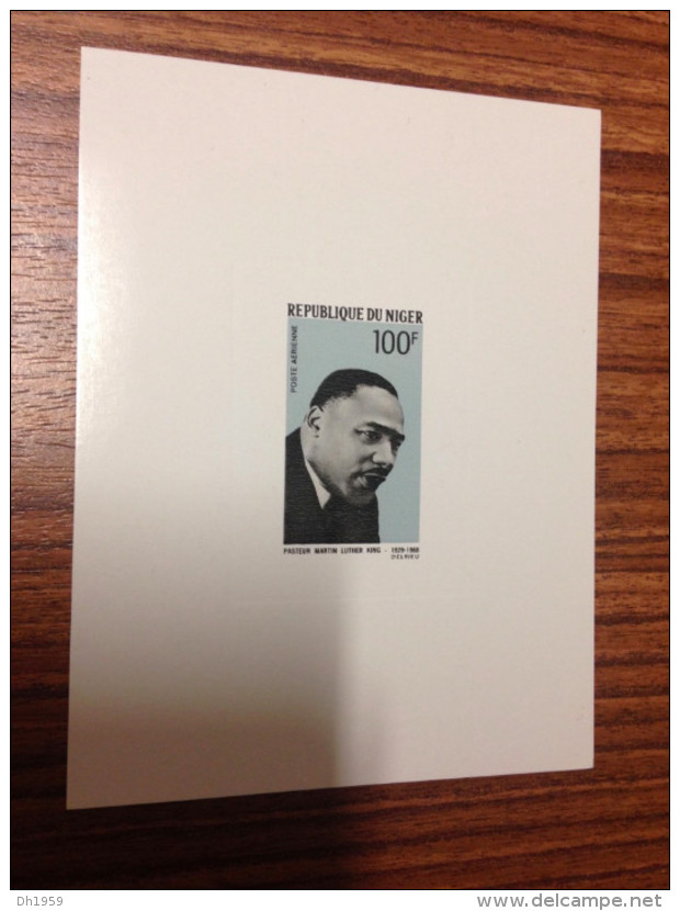 PASTEUR MARTIN LUTHER KING NIGER  EPREUVE DE LUXE DELUXE PROOF POSTE AERIENNE PA - Martin Luther King