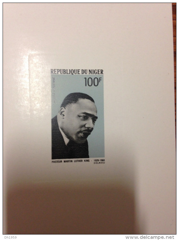 PASTEUR MARTIN LUTHER KING NIGER  EPREUVE DE LUXE DELUXE PROOF POSTE AERIENNE PA - Martin Luther King