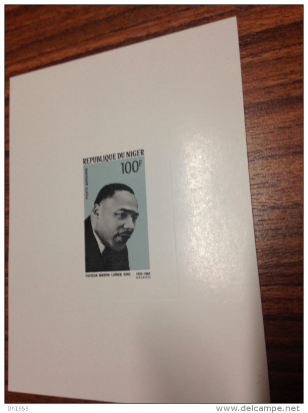 PASTEUR MARTIN LUTHER KING NIGER  EPREUVE DE LUXE DELUXE PROOF POSTE AERIENNE PA - Martin Luther King