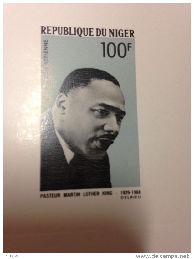 PASTEUR MARTIN LUTHER KING NIGER  EPREUVE DE LUXE DELUXE PROOF POSTE AERIENNE PA - Martin Luther King