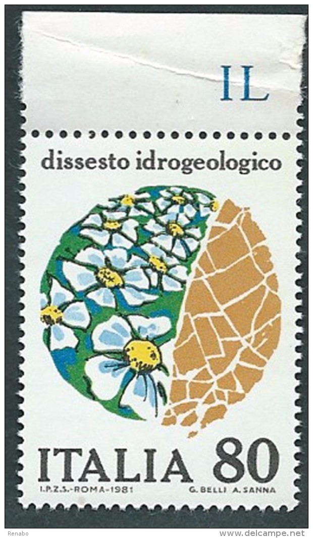 Italia 1981; Dissesto Idrogeologico. Serie Completa Di Bordo Superiore. - 1981-90:  Nuovi