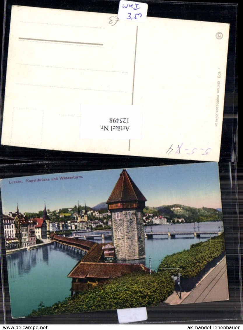 125498,Luzern Mit Kapellbr&uuml;cke Und Wasserturm - Invasi D'acqua & Impianti Eolici