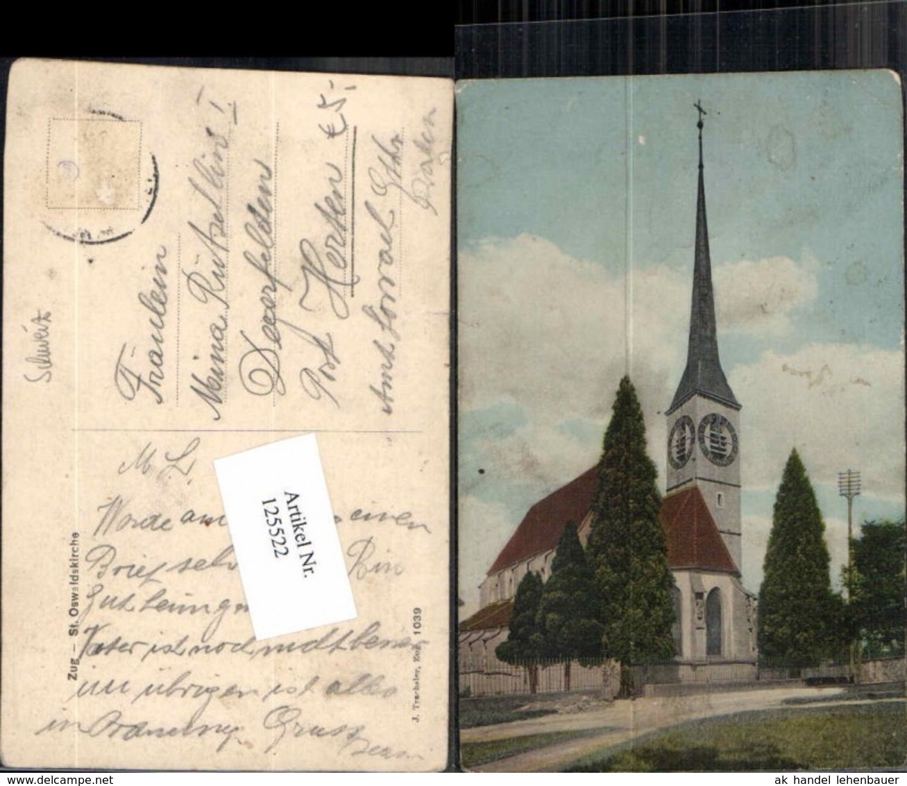 125522,Zug St Oswaldikirche Kirche 1908 - Zug