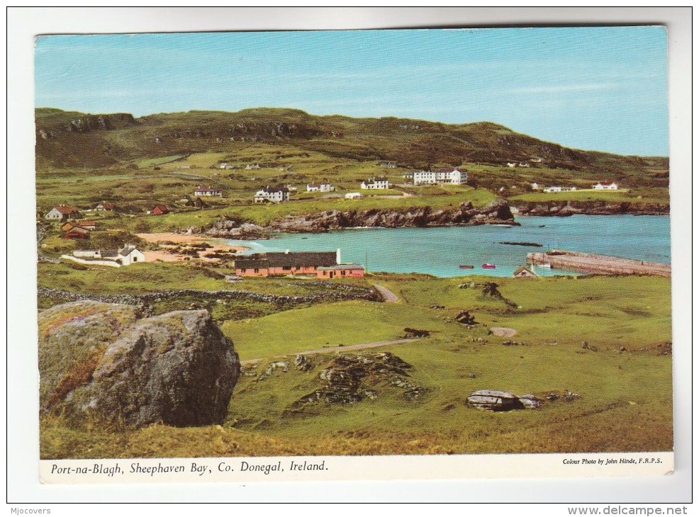 1971 IRELAND  Stamps COVER Postcard Port Na Blagh SHEEPHAVEN BAY - Covers & Documents