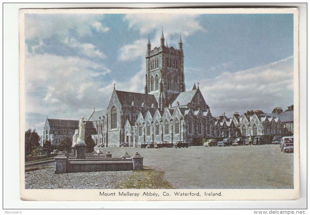 1964 IRELAND  Stamps COVER Postcard MOUNT MELLERAY ABBEY Church Religion - Waterford