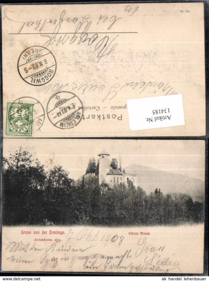 134185,Gruss Von Der Ermitage Schloss Birseck Arlesheim Kt Basel Land - Arlesheim