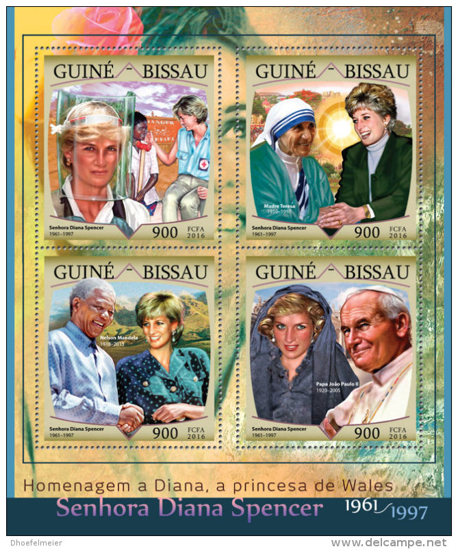GUINEA BISSAU 2016 ** Mother Teresa Mutter Teresa Mere Teresa M/S - OFFICIAL ISSUE - A1627 - Madre Teresa