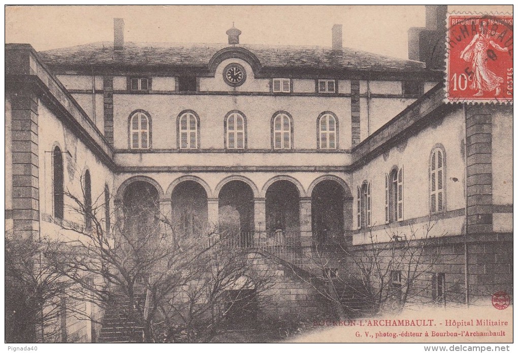 G , Cp , 03 , BOURBON-L'ARCHAMBAULT , Hôpital Militaire - Bourbon L'Archambault