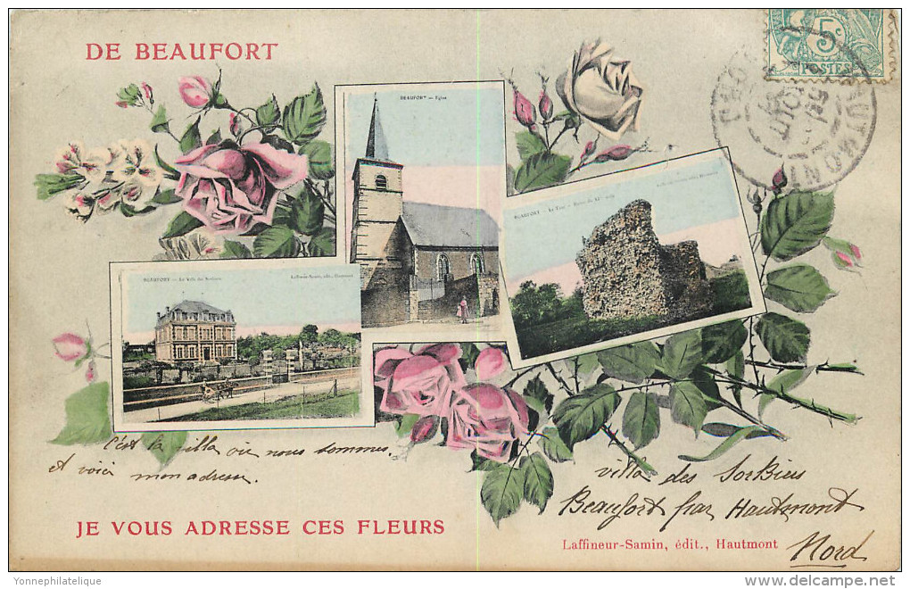 59 - NORD - Beaufort - Je Vous Adresse Ces Fleurs - Altri & Non Classificati