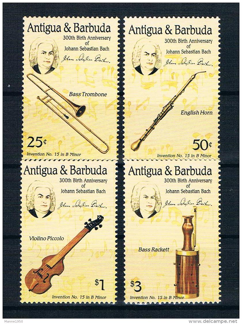 Antigua Und Barbuda 1986 Musik Mi.Nr. 858/61 Kpl. Satz ** - Antigua Und Barbuda (1981-...)