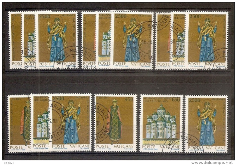 1988 Vaticano Vatican MILLENNIO KIEV 5 Serie Di 3v. USED Annullo FDC - Used Stamps