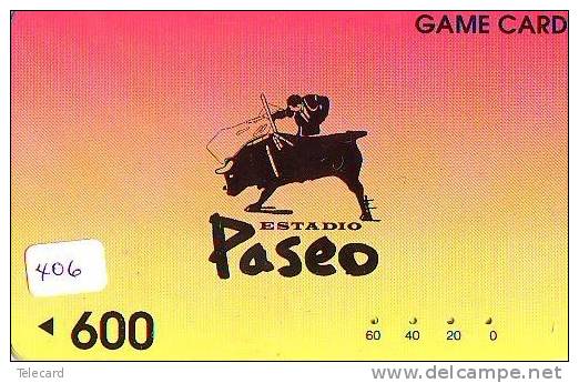 Carte JOUE JAPON * VACHE (406) GAME CARD * COW * KOE * BULL * TAUREAU * KUH * CARD JAPAN * TELEFONKARTE * VACA * TAURUS - Cows