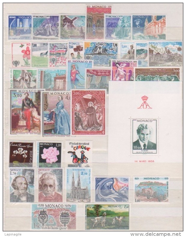 MONACO ANNEE COMPLETE 1979 NEUVE** MNH - Full Years