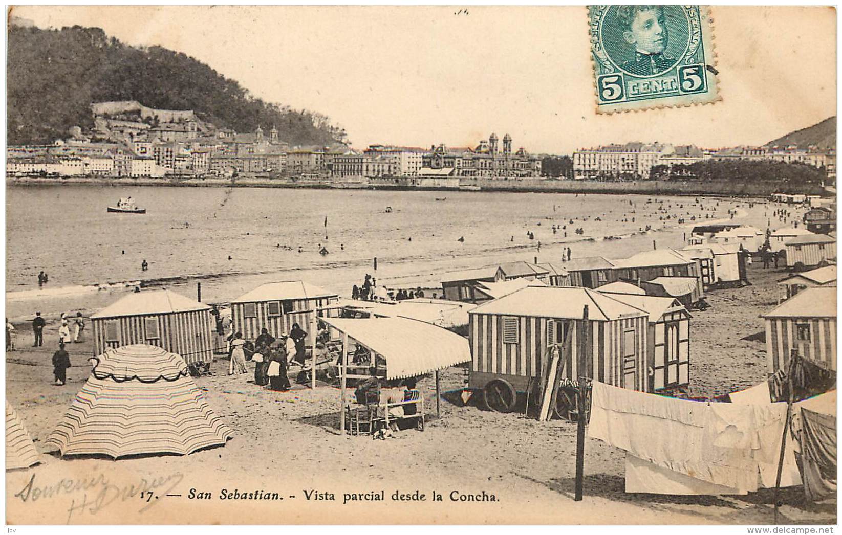 ESPAGNE . SAN SEBASTIAN . VISTA PARCIAL DESDE LA CONCHA . - Autres & Non Classés