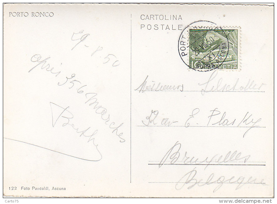 Suisse -  Porto Ronco - Village Port Pêche - Postmarked 1950 - Ronco Sopra Ascona