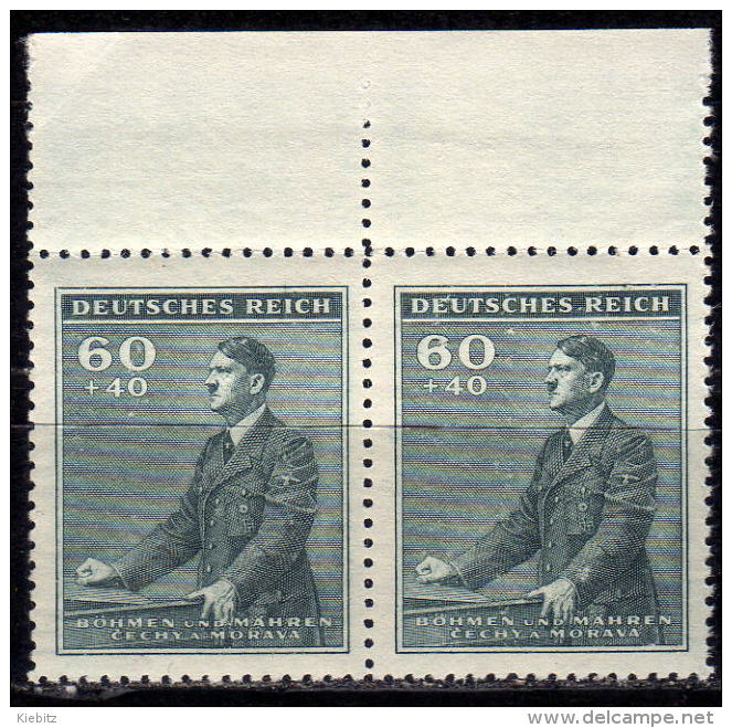 BÖHMEN&MÄHREN 1942 - MiNr: 86 Paar Mit Oberrand  ** / MNH - Ungebraucht