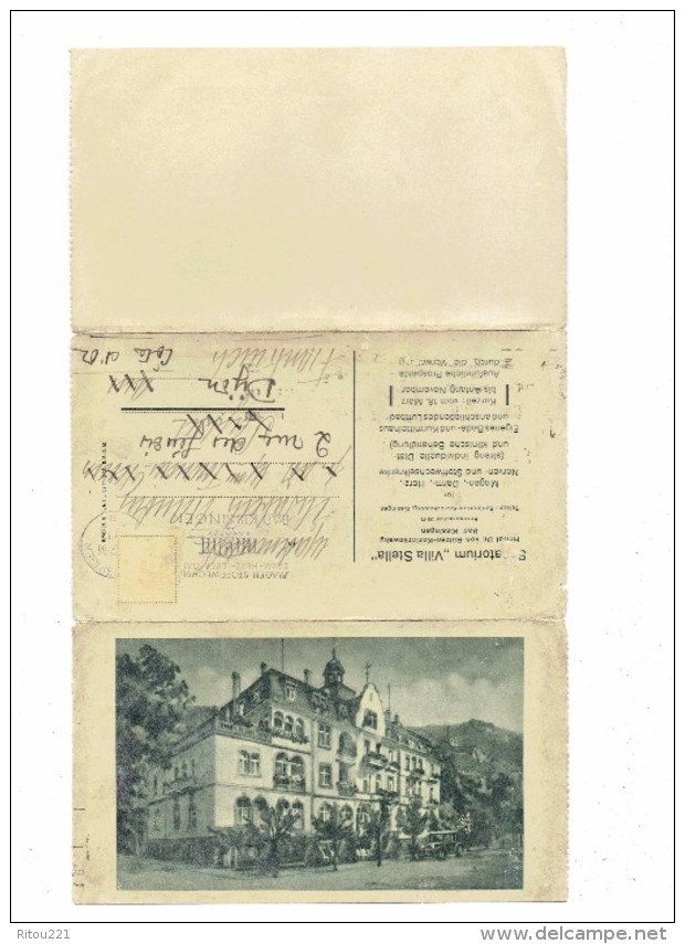 Allemagne Bad Kissingen Sanatorium " VILLA STELLA " 1936 Papier à Lettre Carte Postale HOFRAT Dr V. RUTZEN KOZICZKOWSKY - Bad Kissingen