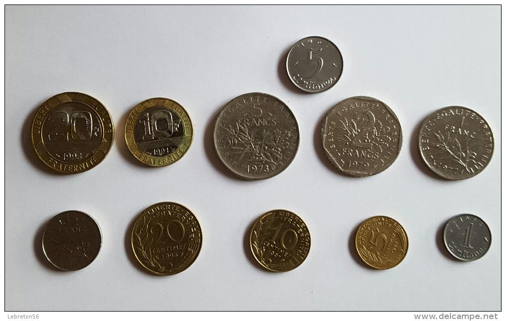 Série Complète De Francs Avant Le Passage à L'euro Série Mélangée - Kiloware - Münzen
