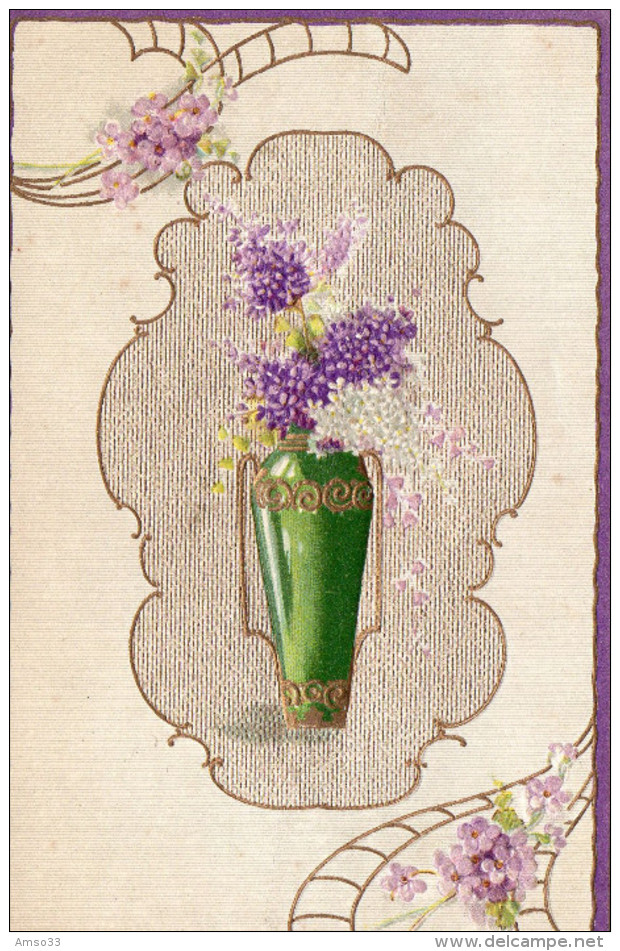 4217. CPA GAUFREE FANTAISIE. VASE DE FLEURS - Fleurs