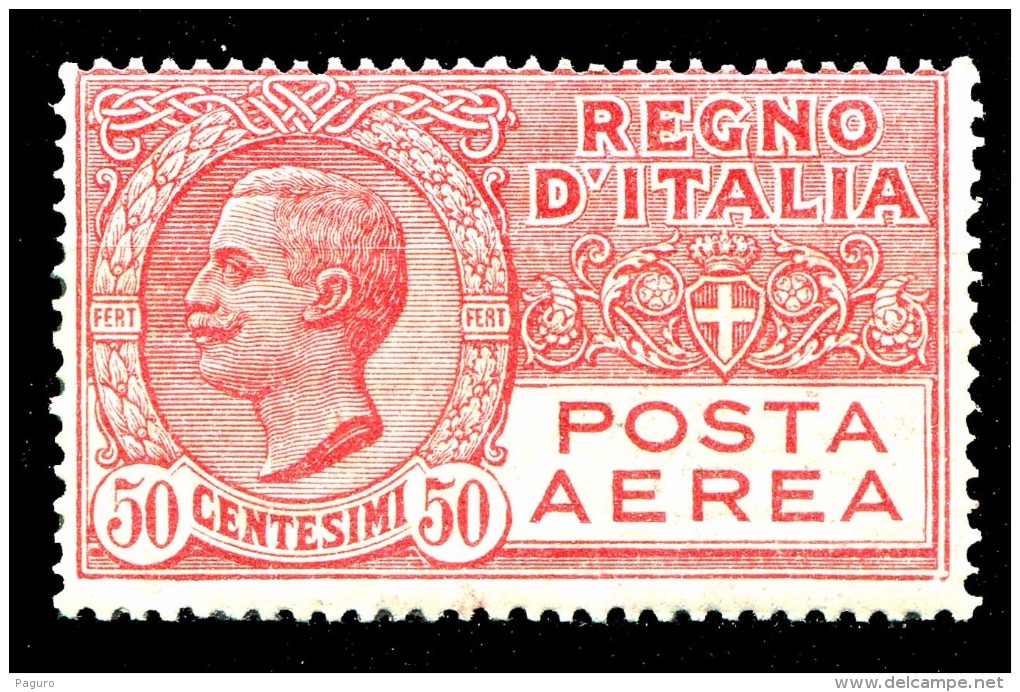 REGNO 1926-28 Posta Aerea C. 50 Centesimi Cent. MNH ** Integro 1 - Posta Aerea