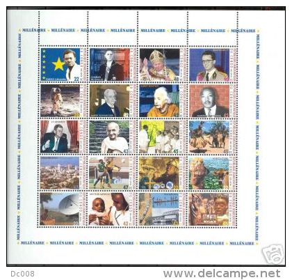 COB BL166 Sheet  + Imperforated Sheet Millennium 2001 MNH - Mint/hinged