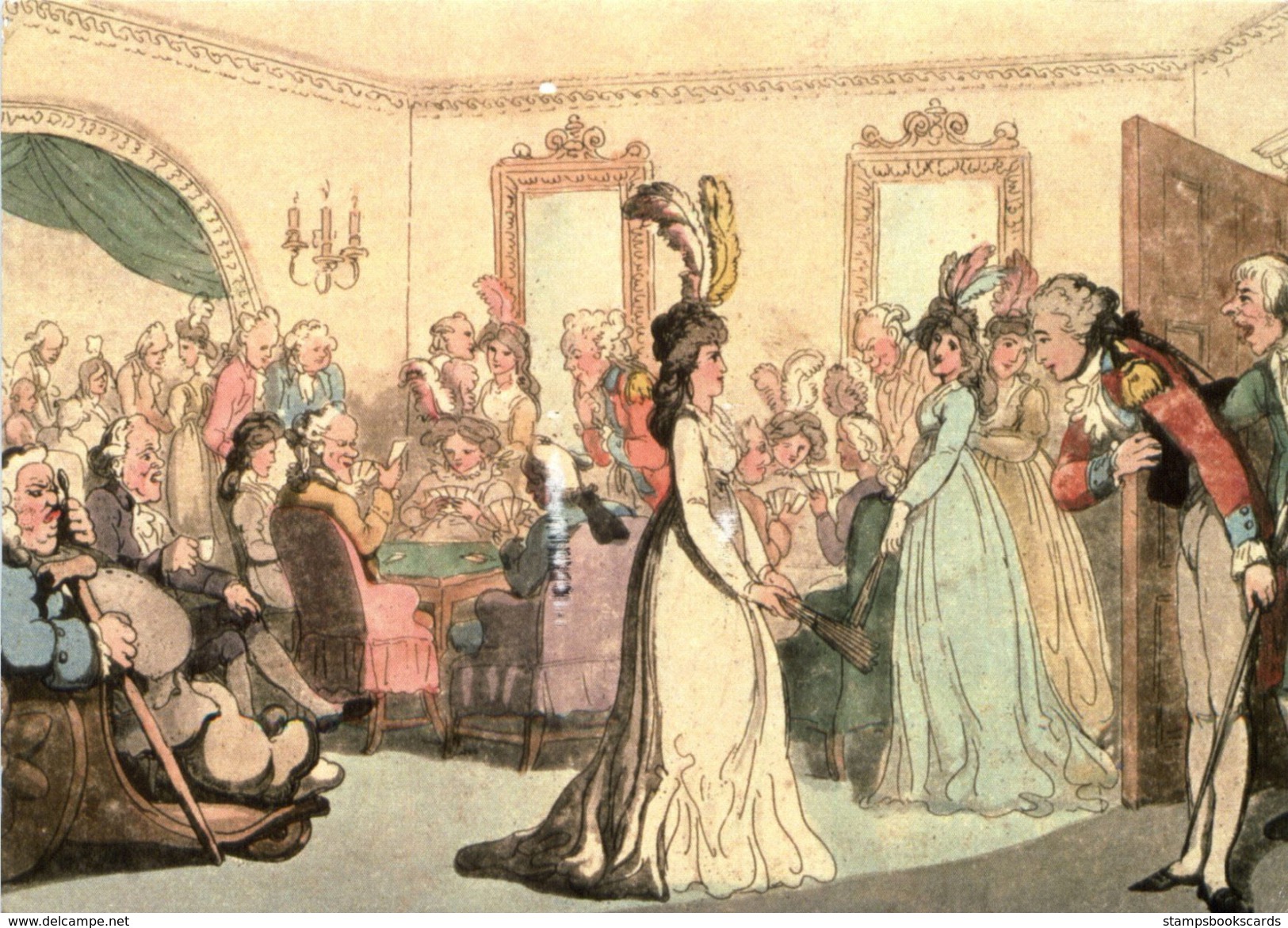 Company At Play By Thomas Rowlandson Comforts Of Bath 1798 - Receptions