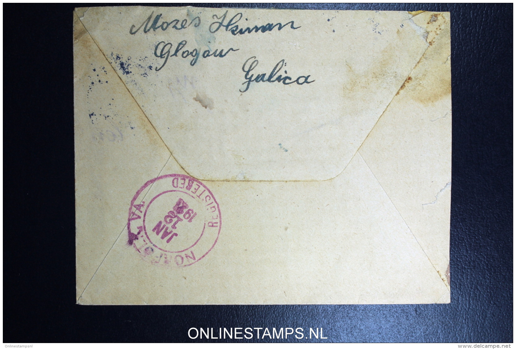 Poland Registered Cover 1921 Glogow To USA - Briefe U. Dokumente