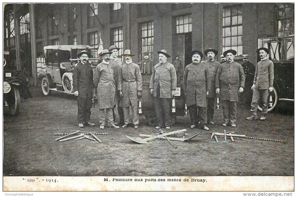 59 - NORD - Bray Sur L'Escault - M.Poincaré Aux Puits Des Mines - Bruay Sur Escaut