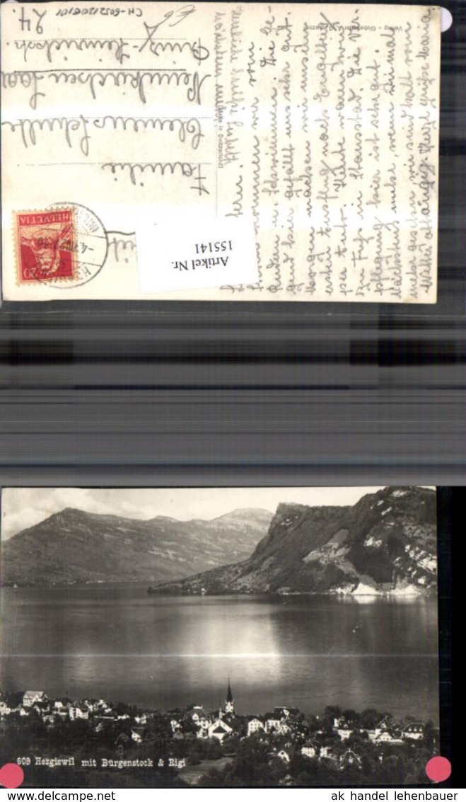155141,Hergiswil M. B&uuml;rgenstock U. Rigi Vierwaldst&auml;ttersee 1927 Kt Nidwalden - Hergiswil