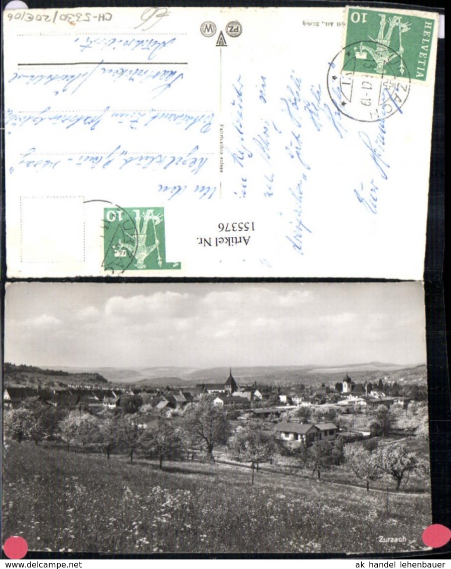 155376,Zurzach Ansicht M. Blumenwiese 1961 Kt Aargau - Zurzach