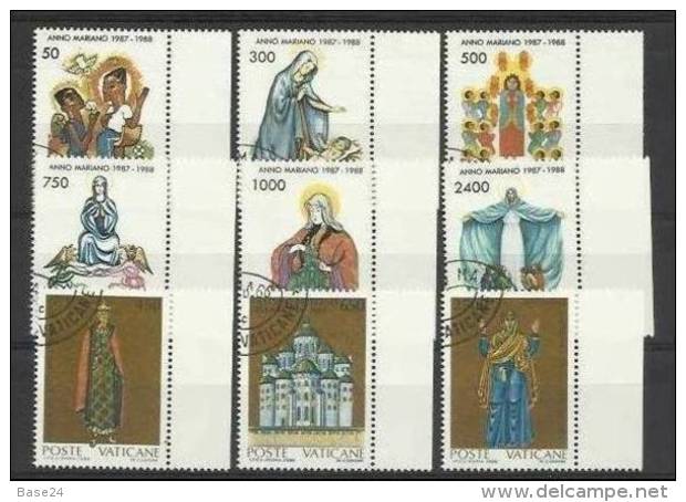 1988 Vaticano Vatican  ANNO MARIANO E MILLENNIO KIEV 2 Serie (6v.+3v.) Usate USED With Gum - Used Stamps